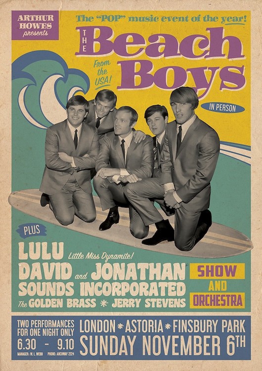 Poster – Beach Boys The 22×34″ NEW Wall Art Classic Music Band Stars