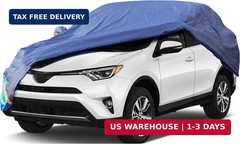 Car Cover Waterproof All Weather, 6 Layers Outdoor Full Exterior Cover Rain Sun