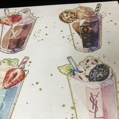 Tiffany & Co Chanel Perfume Canvas & YSL, Louis Vuitton Milkshakes Wall Art Lot