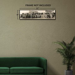 1922 Bathing Girl Revue at Galveston Texas Panoramic Photo Print Wall Art Poster