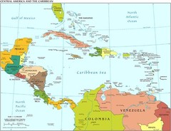 2013 CIA Political Map of Central America Home School Poster Study History