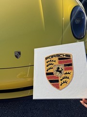 Porsche Crest Logo Decorative Vertical Canvas Print Cars Sports Cars