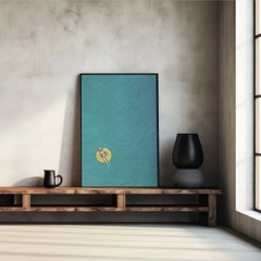 Retro Pool Float Poster Coastal Bathroom Wall Art Turquoise Water Summer Print