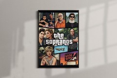 The Sopranos TV Series Print GTA Style Poster Wall Art Retro Mafia DecorUnframed