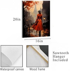16×20 City Street Cityscape Canvas Print Wall Art