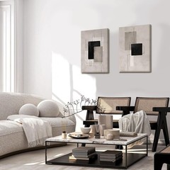 Stylish 2-Piece Abstract Canvas Wall Art for Living Room & Bedroom – 12×16 Inch