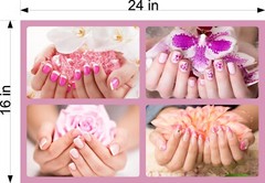 Salon 68 Photo-Realistic Paper Poster Manicure Nails Non-Laminate Horizontal