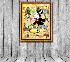 Alec Monopoly Sunday Scroll Art Print | Mounted Canvas | Framed Canvas |Acrylic