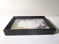 Sand Art Gold Purple Sparkling Wave Unique Changing Black Framed Wall Picture