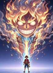 One Piece luffy gear 5 Poster print 13″x19″ glossy photo paper inches home decor
