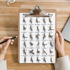 30-Day Chair Workout Plan, Low Impact Seated Exercise Routine, Poster & Canvas