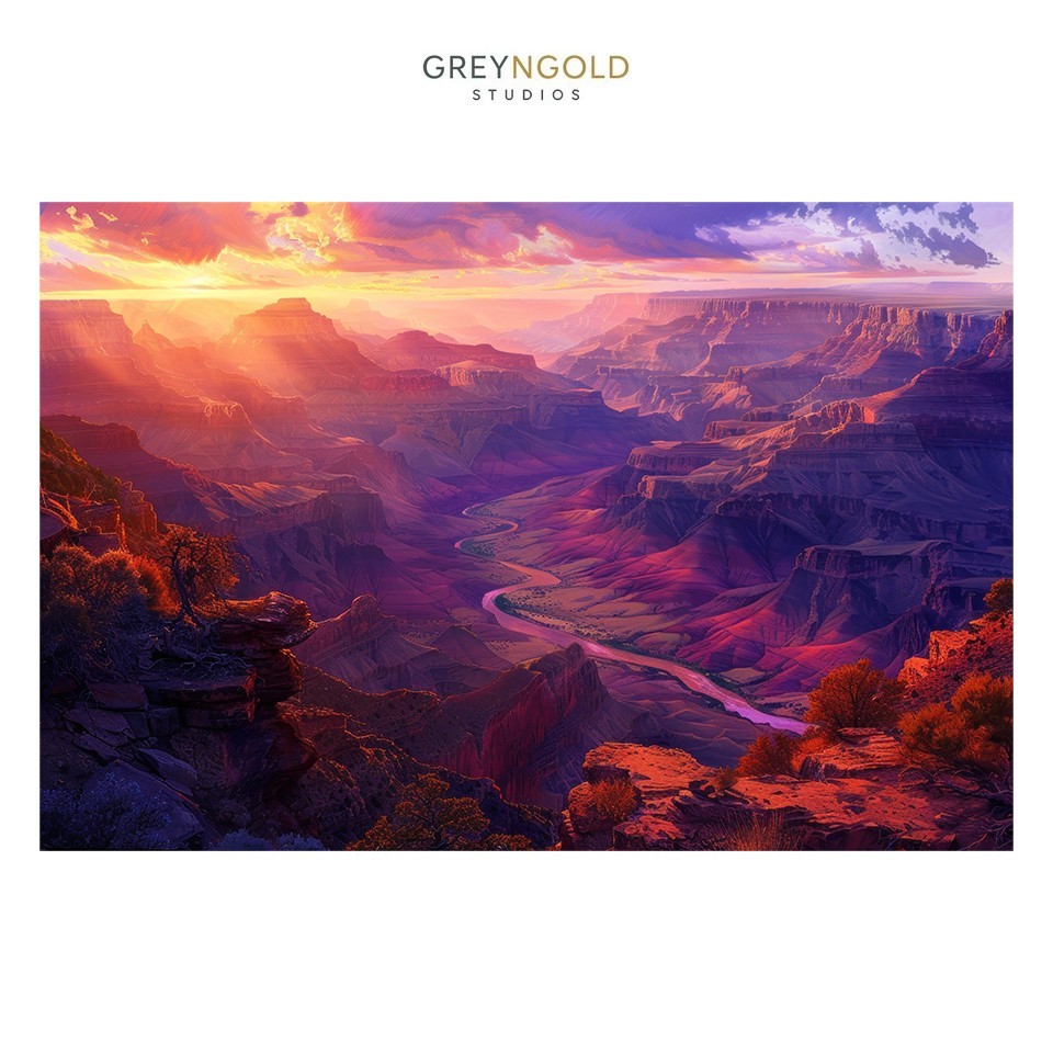 Natural Landscape Sunset Poster Wall Art Print pick size A4/A3/A2/90x60cm