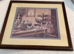 Framed Horizontal Still Life Print Wall Art, Multicolor, Adults 12×14