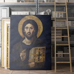 Jesus Christ Pantocrator at Mount Sinai Christian Bible Canvas Wall Art Print