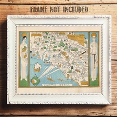 Orange County California 1929 Pictorial Map Vintage SoCal History Wall Print
