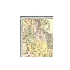 Historic State Map – Idaho – Johnson 1888 – Vintage Wall Art