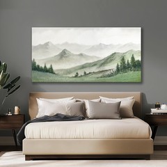 Nature Wall Art Green Wall Decor Modern Art Canvas Painting Aesthetic Poster …