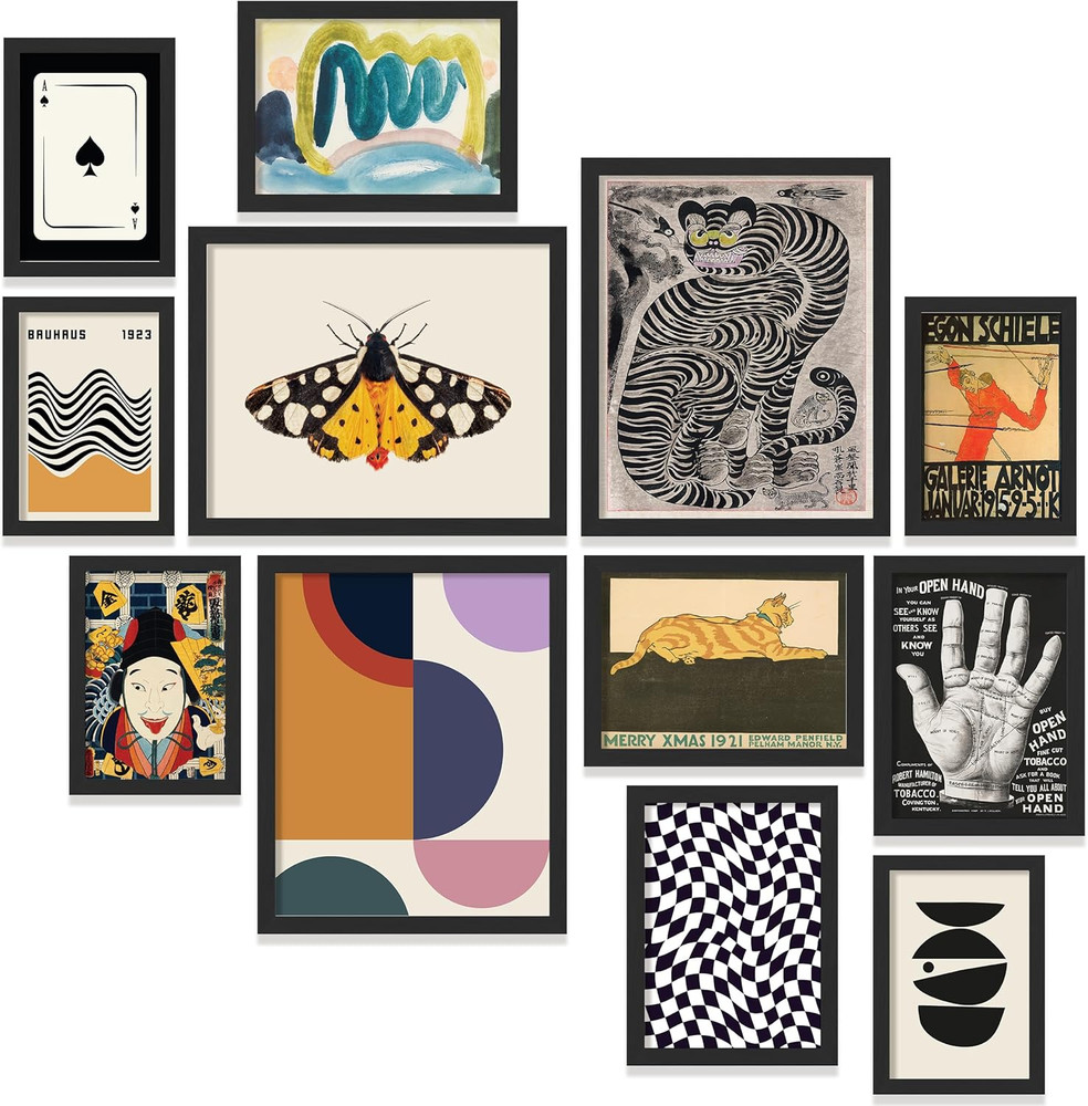 97 Decor Vintage Eclectic Wall Art Collage – Abstract Modern Art Prints for Wall