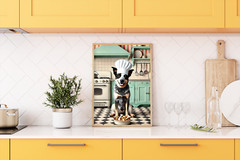 Heeler/Cattle Dog Chef Kitchen Art Print – Cute Retro Wall Decor for Dog Lovers