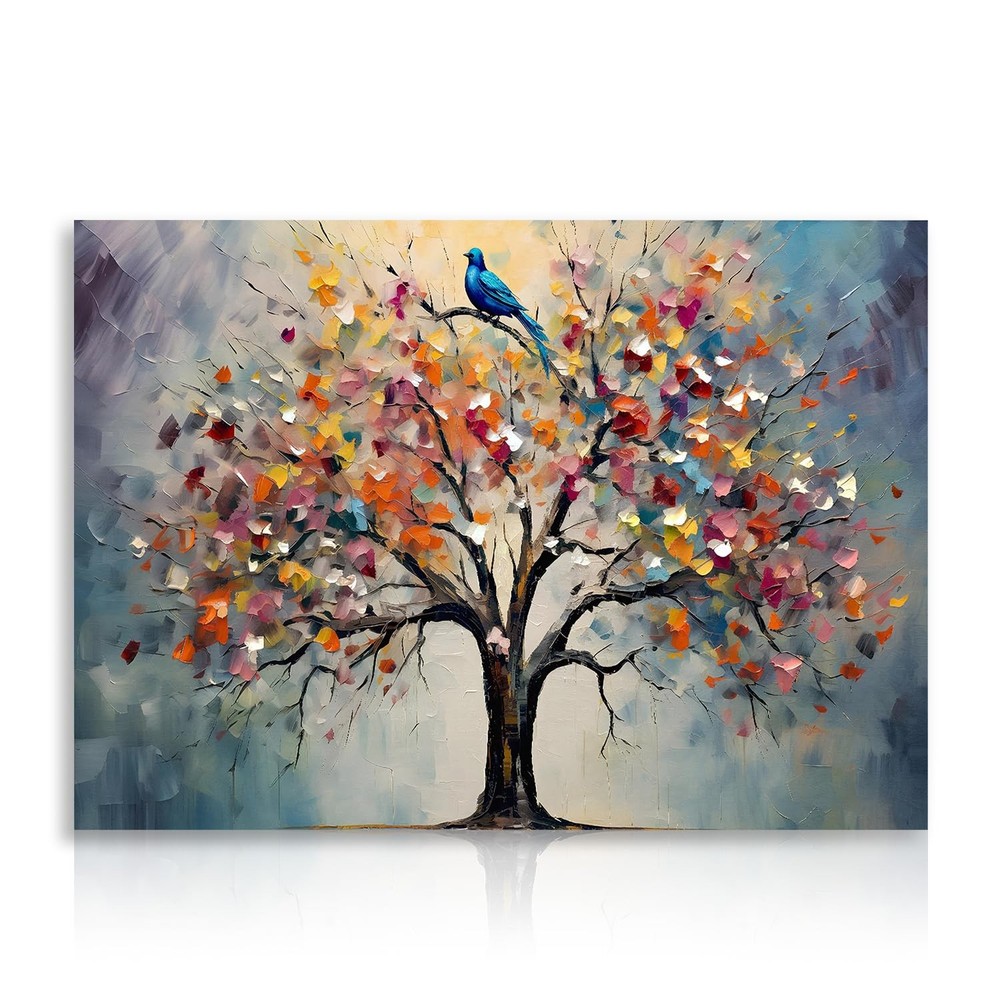 Dazzlewall Colourful Tree of Life Wall Art Print, 16″L x 12″W,