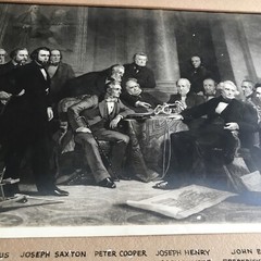 American Scientists And Inventors Picture Print Black And White Historical 14×8