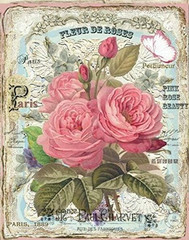 French Floral Poster Vintage Painting Tin Sign for Street Garage Family Cafe Bar