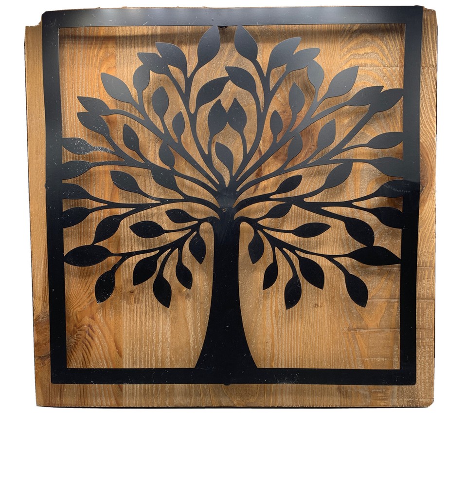 Plow and Hearth Tree Wall Art, 20” X 20”, 58D42