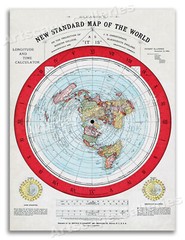 Flat Earth Map of the World – 1892 Alexander Gleason -Wall Map Art Print – 20×28