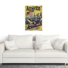 America 250th Anniversary Industrial Factory Patriotic USA Flag – POSTER 20″x30″