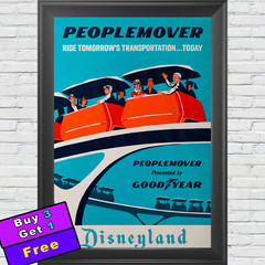 PeopleMover Attraction Poster 12″x18″ Disneyland Tomorrowland