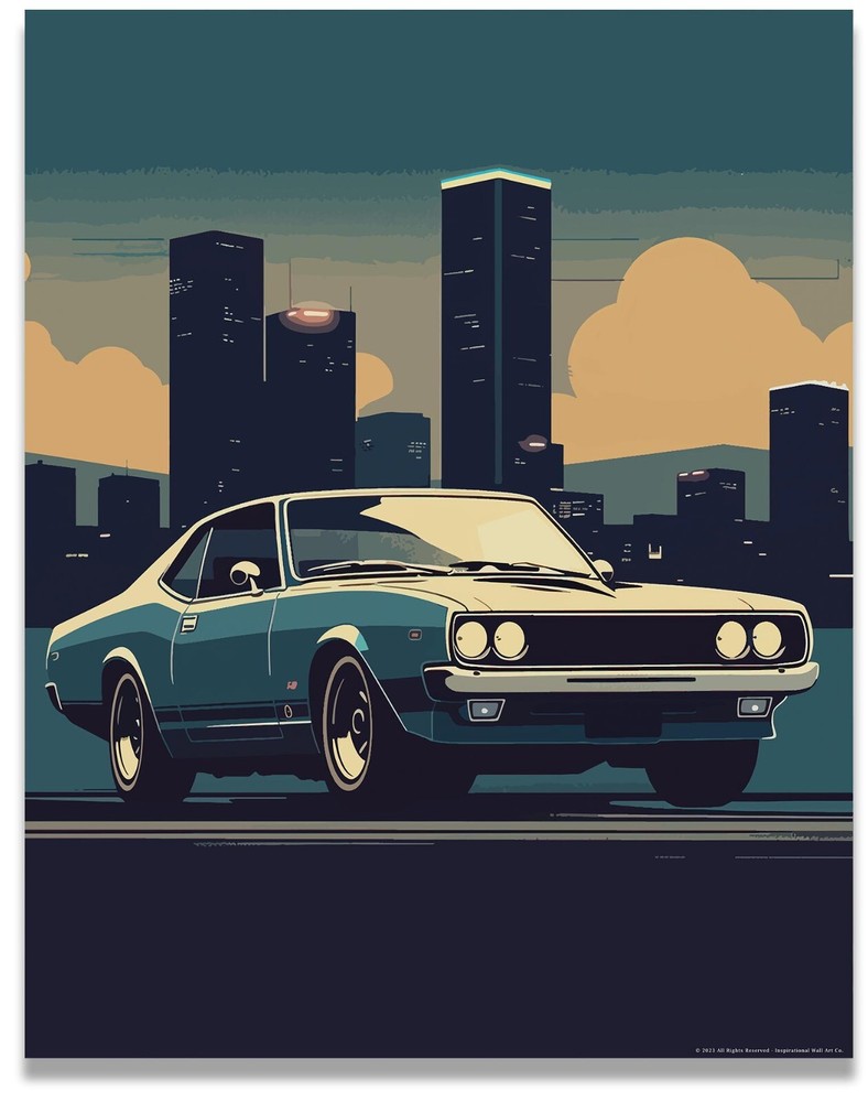 Striking Cars 11×14 Poster Print | Classic Car Art | Gallery-Quality Print | Uni