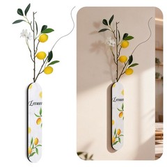 1PC Wall Mounted Wood Lemon Theme Decoration Fake Plant Hanging Wooden Plaque…