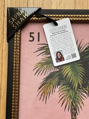 SAPNA SHAH LA PALMA WALL ART 12”x18” LOTERIA #51 LOTTERY PRINT PALM TREE DECOR