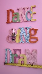 EUC Wall Hanging Art Decor- Tween -Kids – Adults-inspirational DANCE SING DREAM