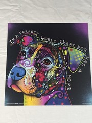 Perfect World Every Dog Has Home 12×12 Pop Art Licensed Reprint Dean Russo