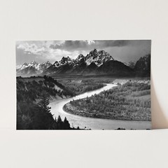 Ansel Adams The Tetons & Snake River Grand Teton Mountain Wall Art Poster Print