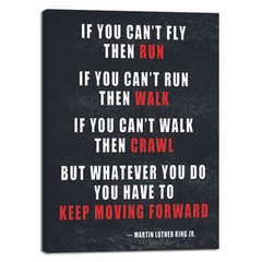Motivational Keep Moving Forward Classroom Positive Quotes Canvas Prints