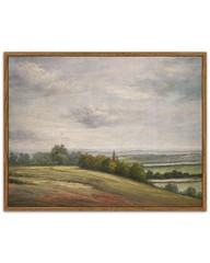 Framed Vintage Landscape Canvas Art Rural Hill Prints for Home Decor 11x14in