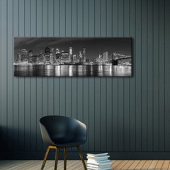Large Canvas Print Painting Picture Photo New York City Bridge Gray Wall Art Dec