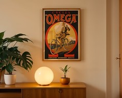Cycles Omega (2) (France) Bicycle 1925 Retro Vintage Poster Print
