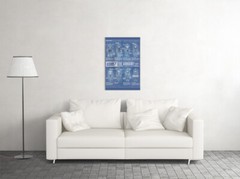 Blueprint Iron Man Armor Mark I II III Wall Art Home Decor – POSTER 20×30