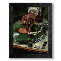 Music Vinyl Record Wall Art 08×10 inch Black Framed Modern African Black Woma…
