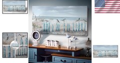 Hand-Painted 3D Seascape Canvas Art 48x24in