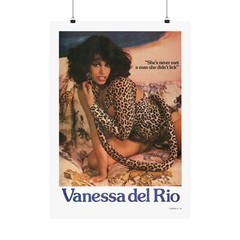 Vintage Vanessa del Rio Adult Actress Poster, Matte Vertical Wall Art Print,