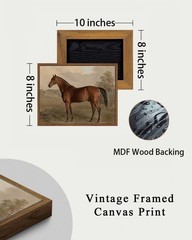Framed Wall Art Vintage Wall Decor Horse Pictures Equestrian Canvas Art Retro…