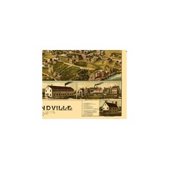 Historic Panoramic View – Highlandville Massachusetts – Bailey 1887 – Vintage