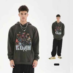 street wear oversized graphic printed hoodies plus size unisex drop shoulder