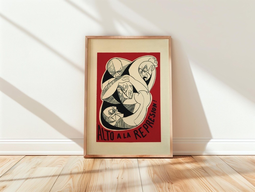 Alto a la Represión Poster – 1965 Vintage Anti-Repression Political Print