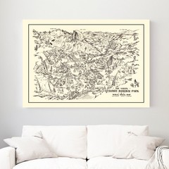 Old Map of Yosemite National Park, CA 1946 – Vintage Yosemit