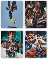 TANXM Ja Morant Posters For Man Cave Boys Room Decor Set Of 4 (8”X10” ? No Frame